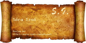 Séra Izsó névjegykártya